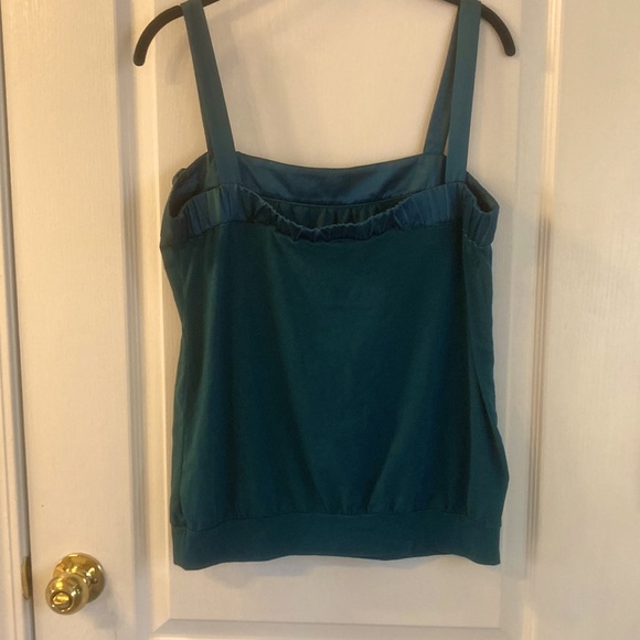 Forest Green Ann Taylor Loft Sleeveless Blouse - Picture 3 of 4